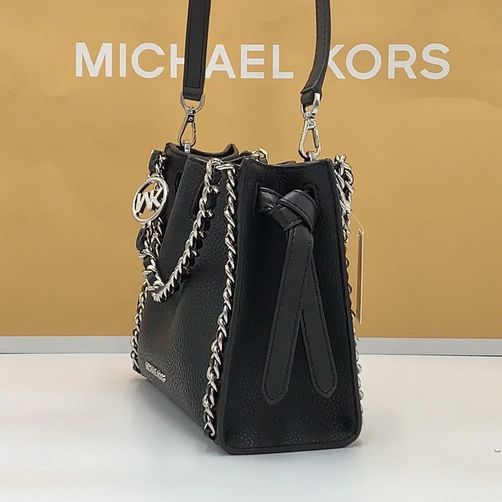 MICHAEL KORS MINA Small Belted Chain Crossbody bag BLACK COLOR